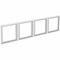 Lorell Wall-Mount Hutch Frosted Glass Door, 3 Doors, Fits 60" Essentials Wall-Mount Hutch, PK3 LLR59711 - alternate 1